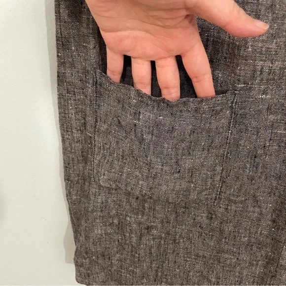 Pyne & Smith Flax Linen Textured Gray Dress Size S - Picture 8 of 14